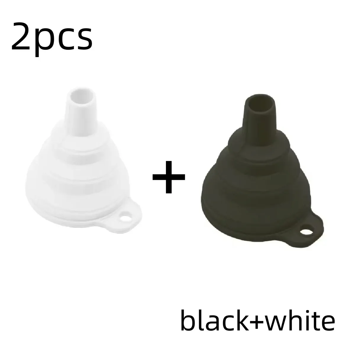 Entonnoirs pliables en silicone portables pour le transfert de carburant, de bière et d'huile, accessoires et outils de cuisine en version mini 13