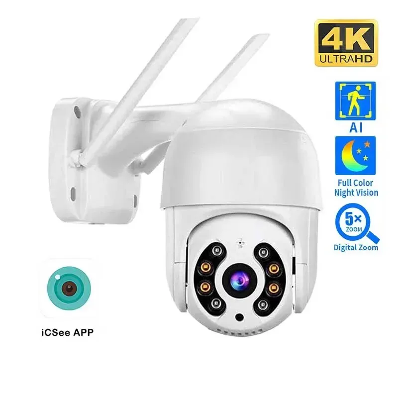 Caméra IP PTZ 4K 8MP à suivi automatique, dôme extérieur sans fil Wi-Fi, maison intelligente, surveillance - Image 1
