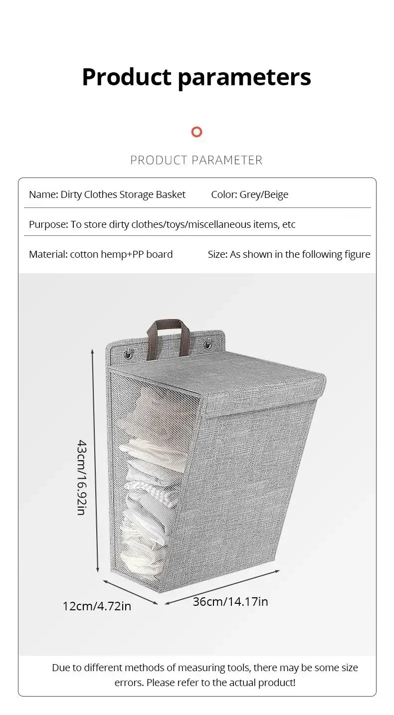 Panier à linge adhésif pliable, mise en valeur du produit