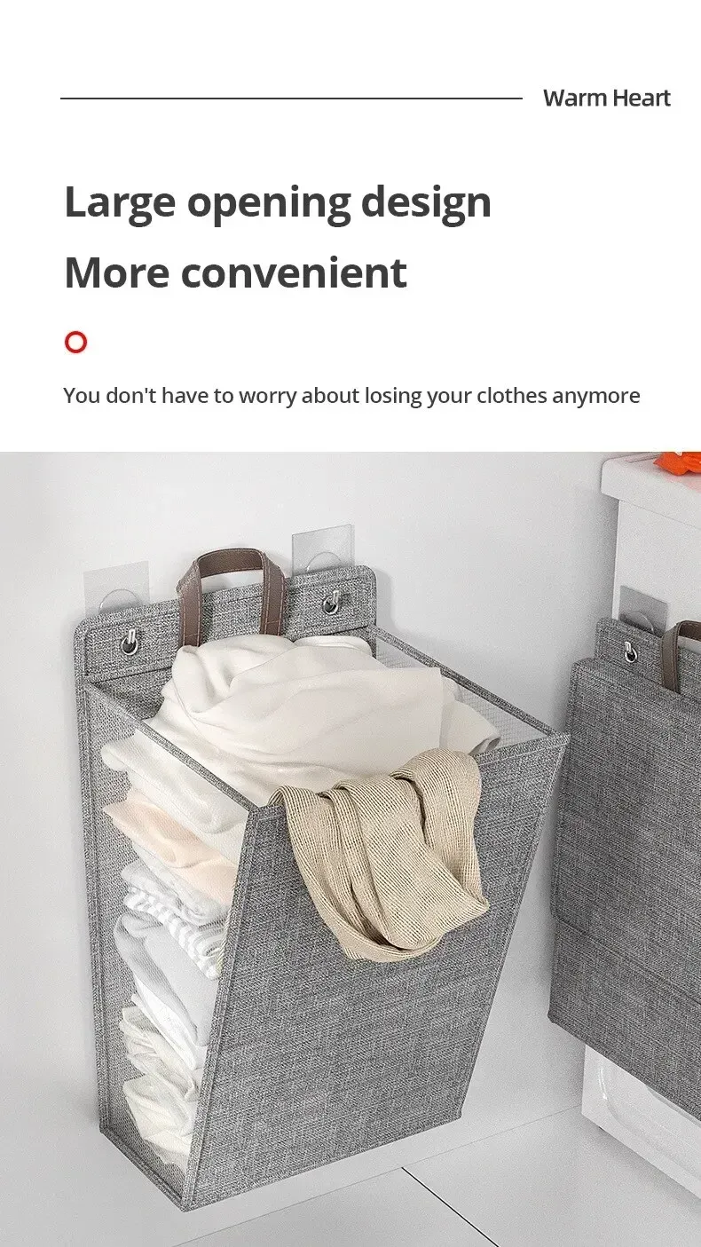 Panier à linge adhésif pliable, ambiance intérieure