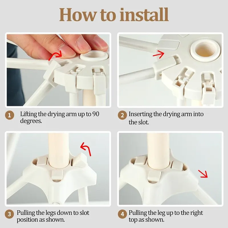 Support de séchage pliable pour pâtes fraîches maison, étendoir à nouilles à 10 barres, JT583 3