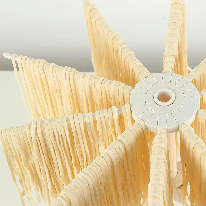 Support de séchage pliable pour pâtes fraîches maison, étendoir à nouilles à 10 barres, JT583 5