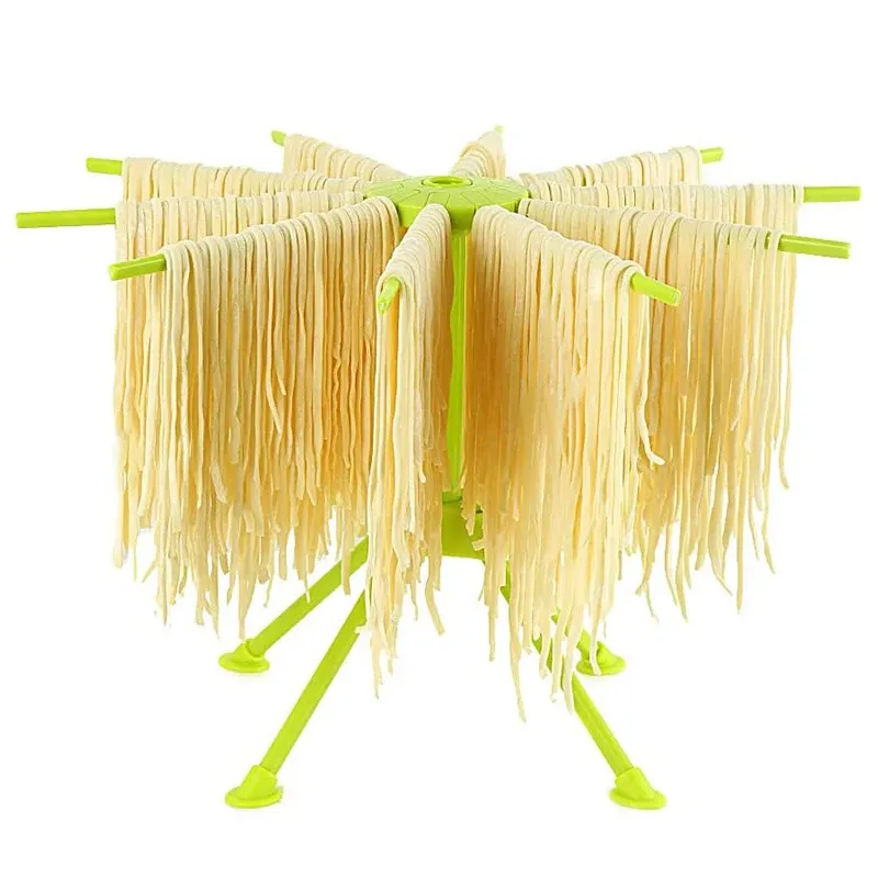 Support de séchage pliable pour pâtes fraîches maison, étendoir à nouilles à 10 barres, JT583 7