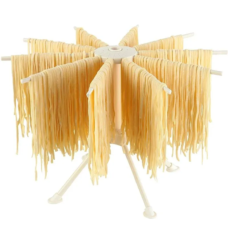 Support de séchage pliable pour pâtes fraîches maison, étendoir à nouilles à 10 barres, JT583 9