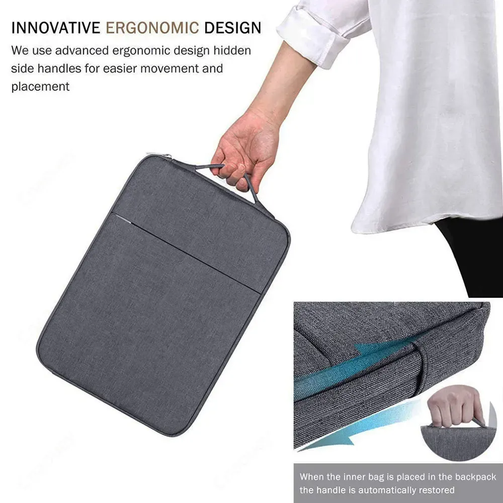 Housse de protection pour ordinateur portable HP, vue de la fermeture éclair