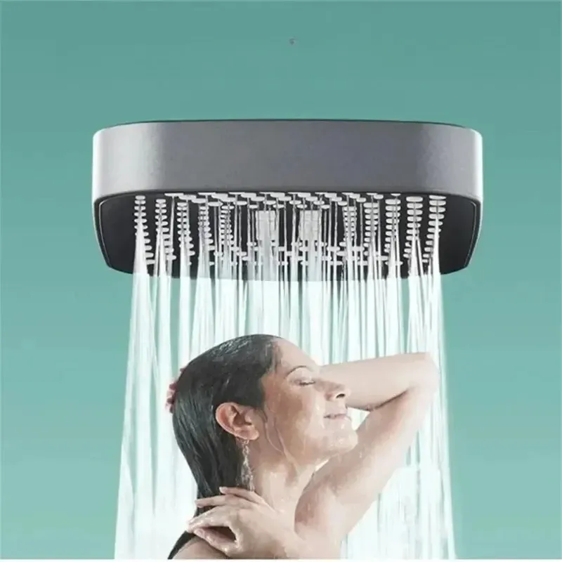 Pommeau de Douche Réglable 3 Modes Haute Pression, Grand Débit, Économie d'Eau, Effet Pluie 3