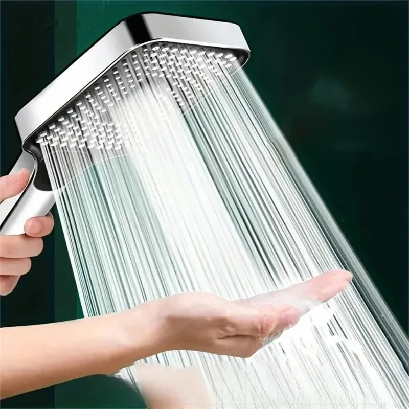 Pommeau de Douche Réglable 3 Modes Haute Pression, Grand Débit, Économie d'Eau, Effet Pluie