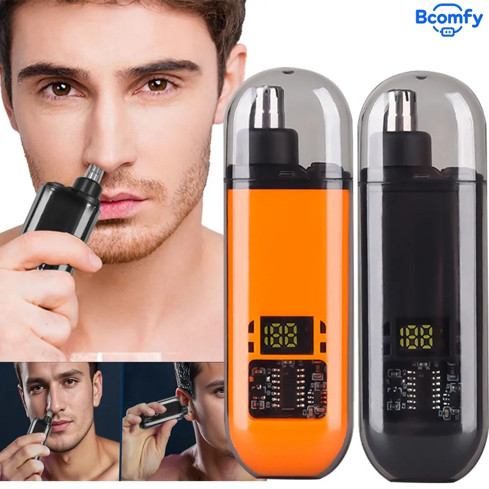 Tondeuse à poils de nez portable mini rechargeable pour hommes, indolore, nez et oreilles