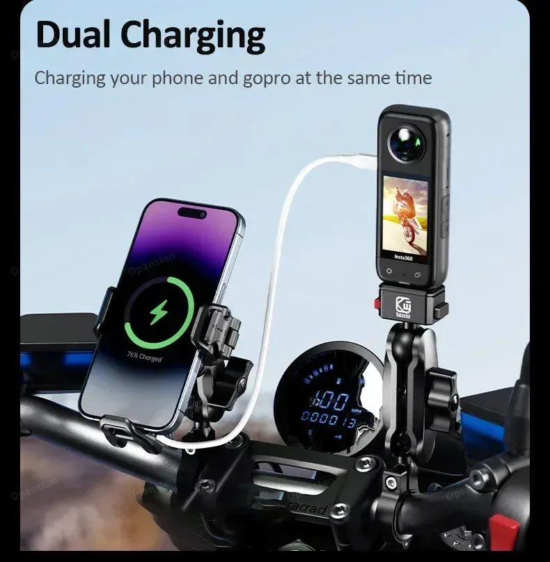 Support de téléphone pour moto, finition