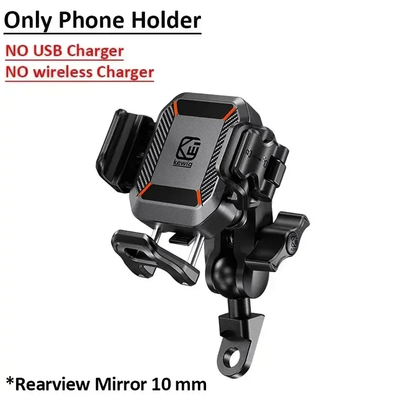Support de téléphone antichoc pour moto avec chargeur sans fil 15W et port USB-C 36W, charge rapide, compatible moto, vélo et scooter 11