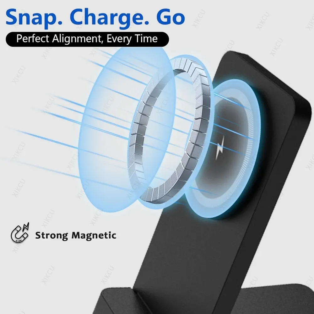 Station de recharge sans fil en situation sur un bureau