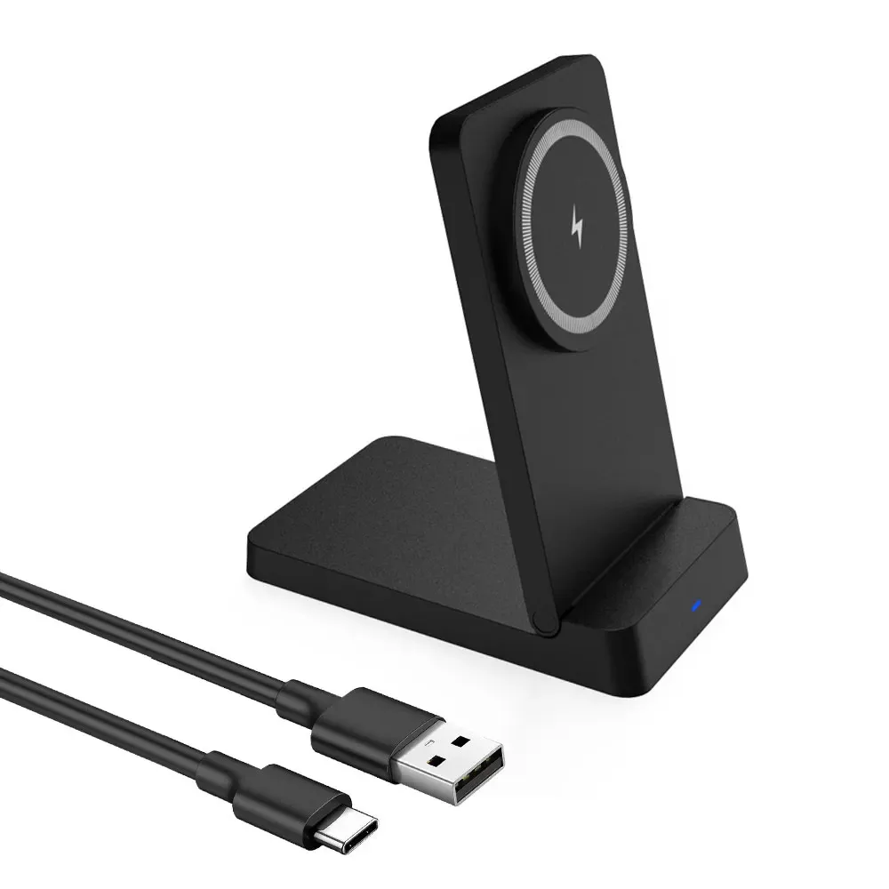 Support de téléphone pliable magnétique avec chargeur sans fil pour MagSafe iPhone 17, 16, 15, 14, 13, 12 Pro Max, Samsung – Station de charge rapide 7