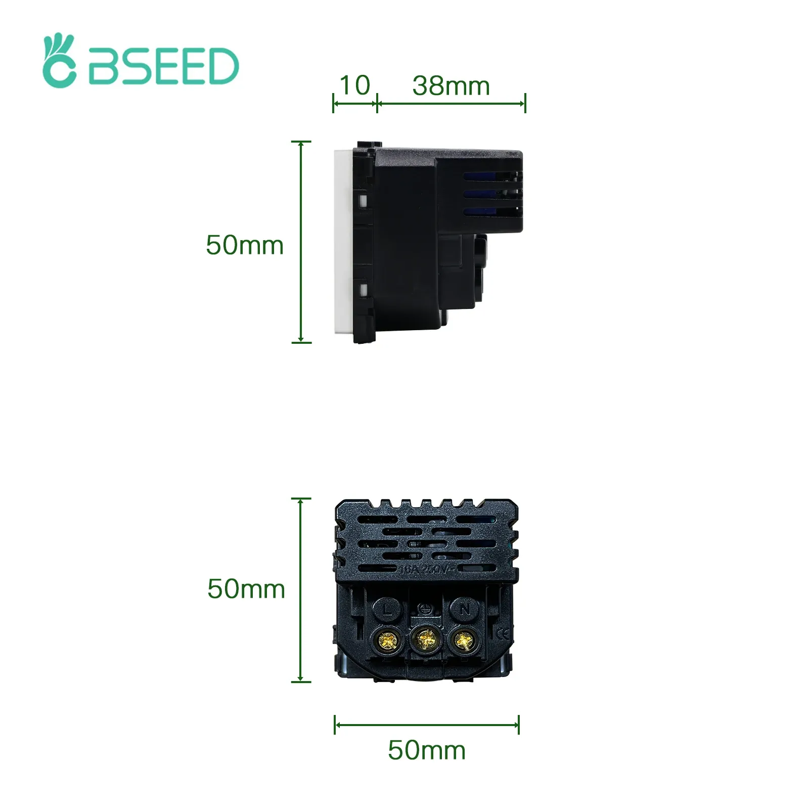 BSEED – Interrupteur à bouton-poussoir standard UE avec cadre en verre et prises HDMI, USB, TV, Internet et USB-C 6