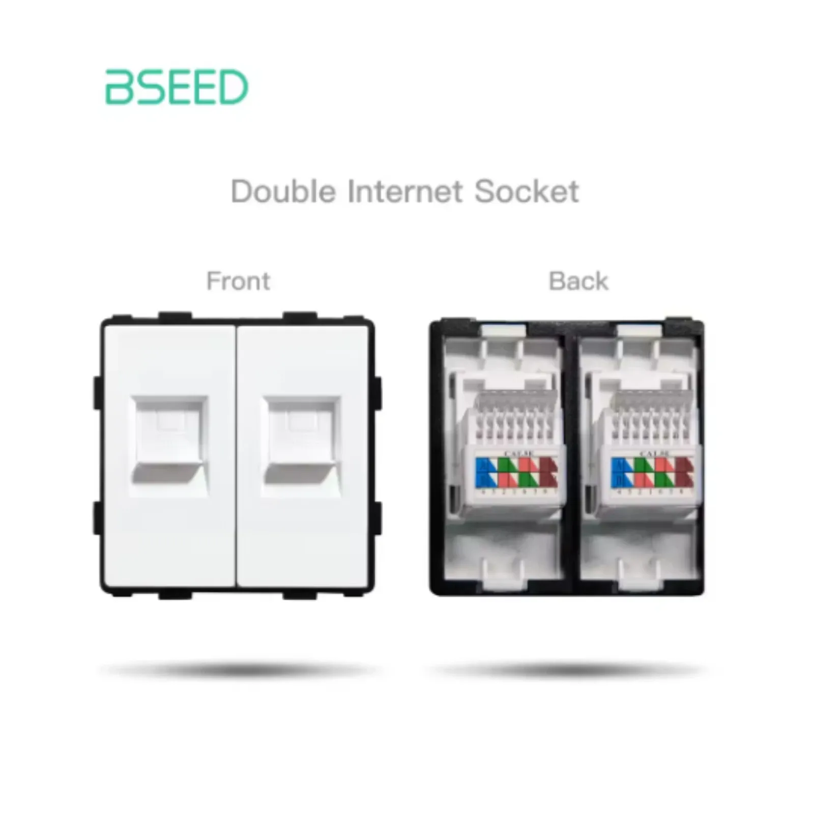 BSEED – Interrupteur à bouton-poussoir standard UE avec cadre en verre et prises HDMI, USB, TV, Internet et USB-C 16