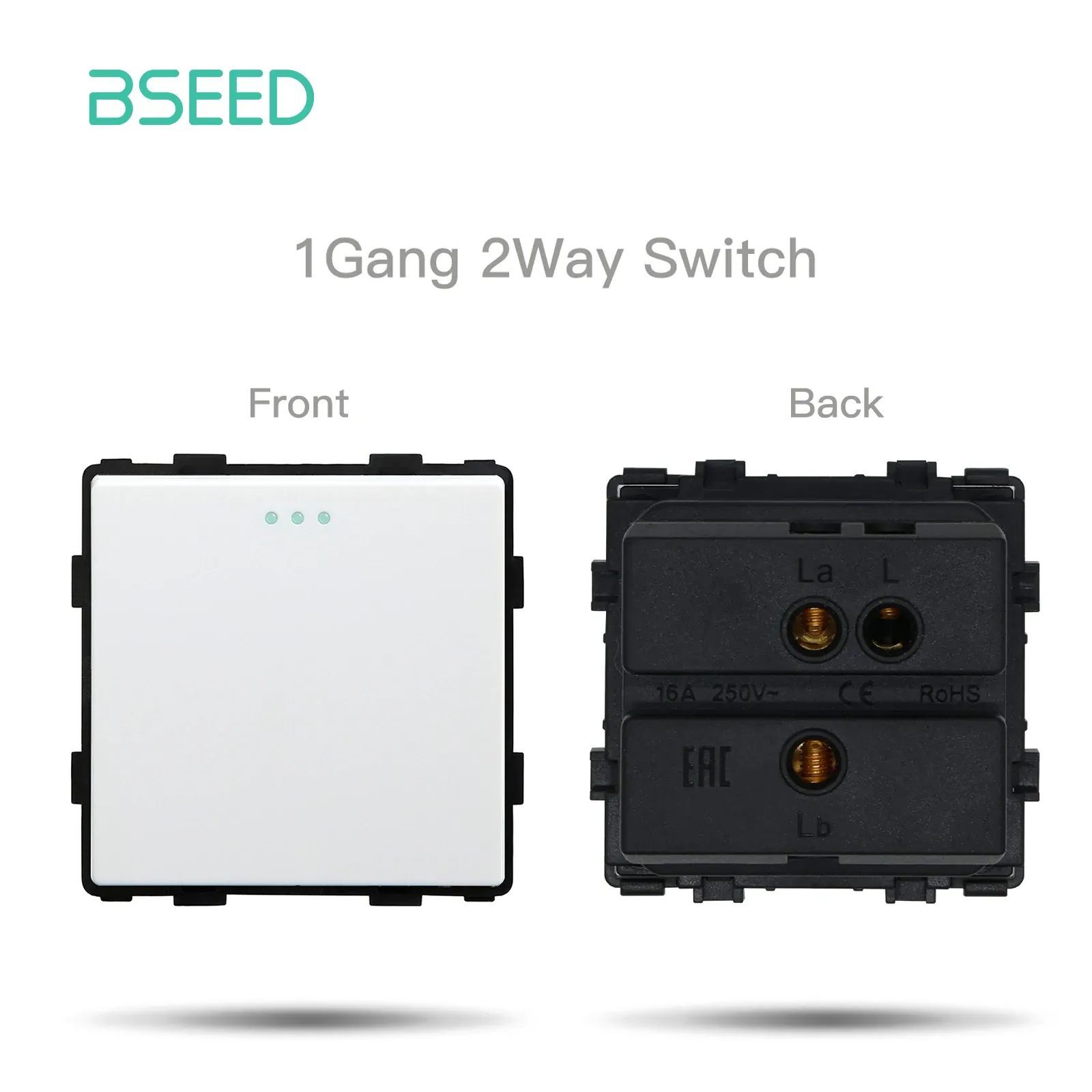 BSEED – Interrupteur à bouton-poussoir standard UE avec cadre en verre et prises HDMI, USB, TV, Internet et USB-C 8