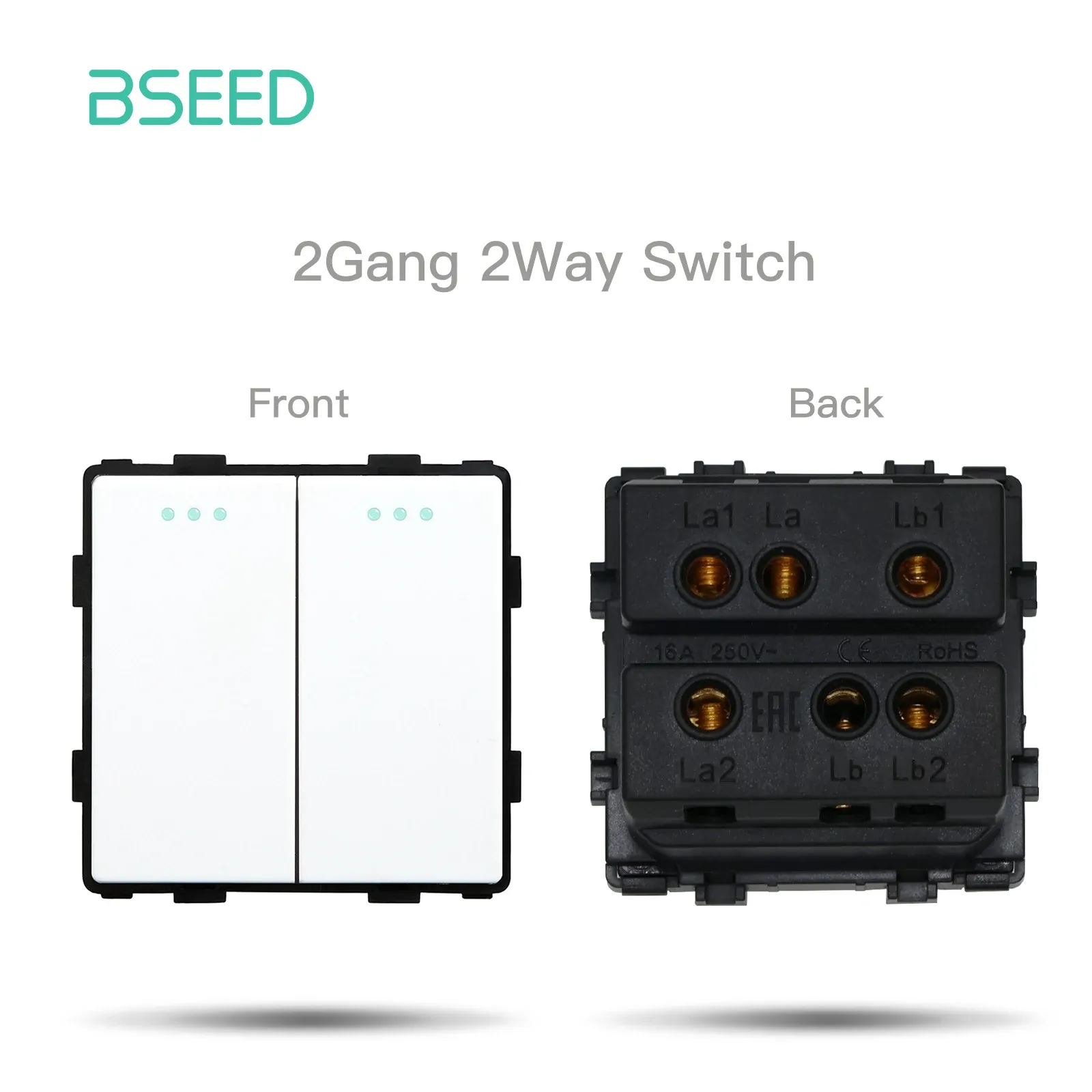 BSEED – Interrupteur à bouton-poussoir standard UE avec cadre en verre et prises HDMI, USB, TV, Internet et USB-C 7