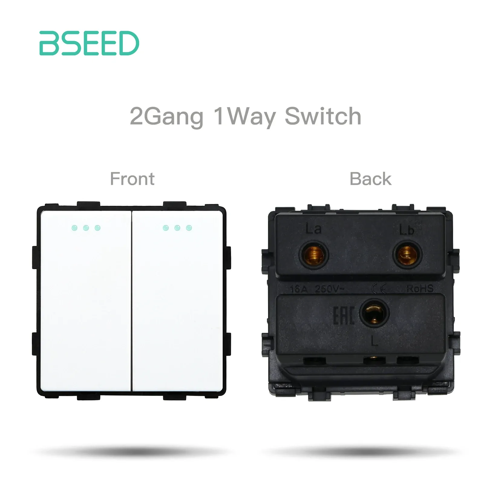 BSEED – Interrupteur à bouton-poussoir standard UE avec cadre en verre et prises HDMI, USB, TV, Internet et USB-C 9