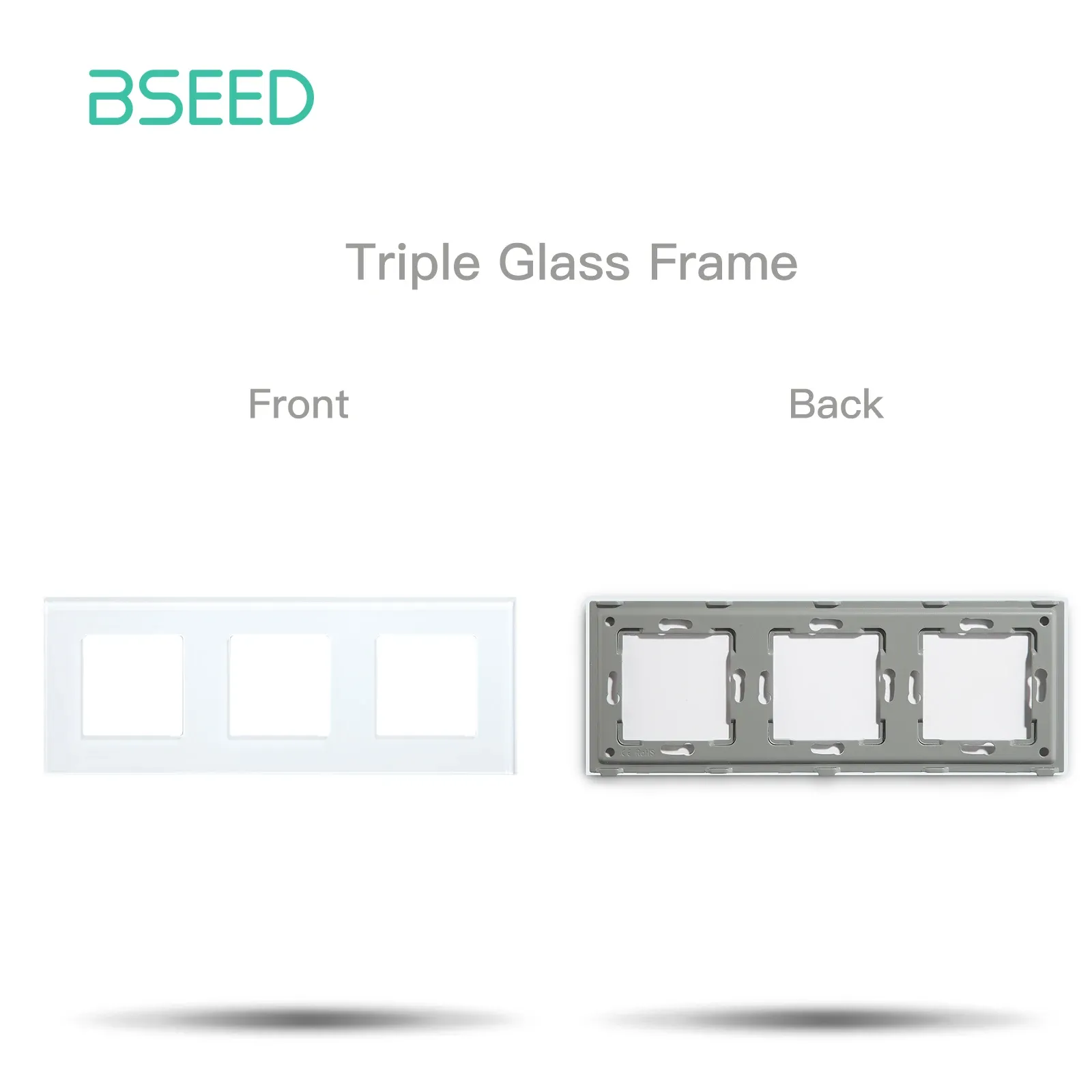 BSEED – Interrupteur à bouton-poussoir standard UE avec cadre en verre et prises HDMI, USB, TV, Internet et USB-C 30