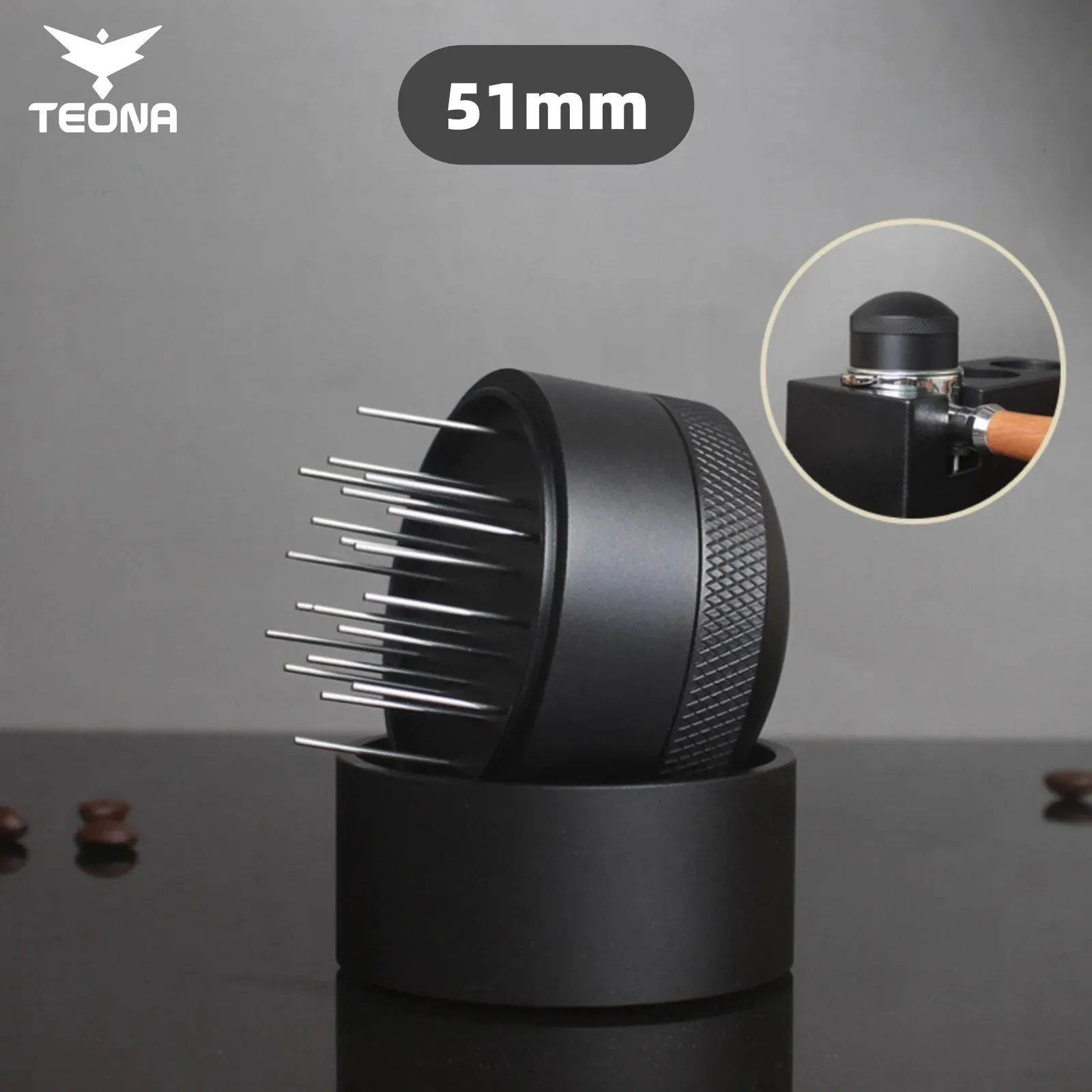 Agitateur WDT pour expresso, outil de distribution pour porte-filtre 51 mm, 53 mm, 54 mm et 58 mm 7