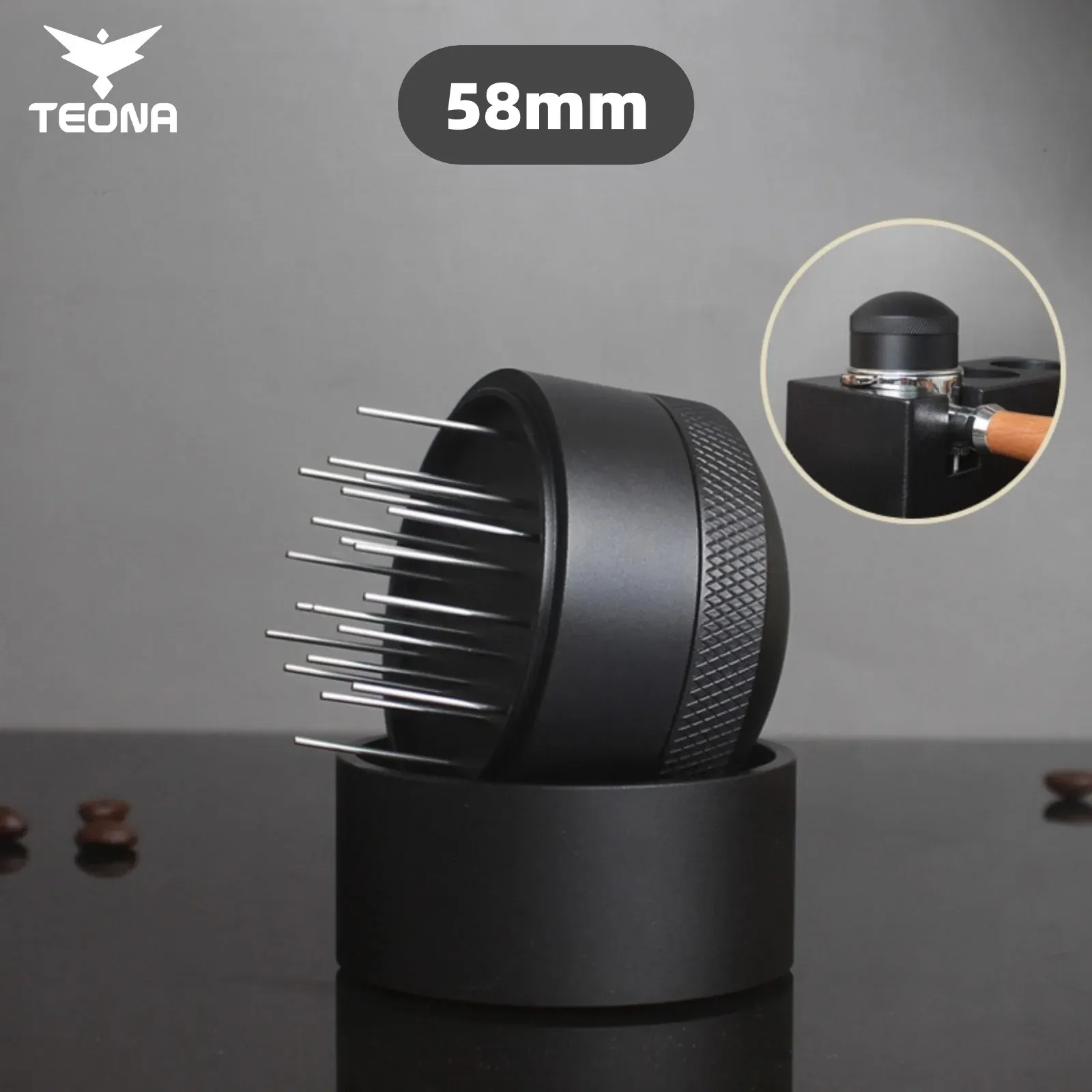 Agitateur WDT pour expresso, outil de distribution pour porte-filtre 51 mm, 53 mm, 54 mm et 58 mm 9