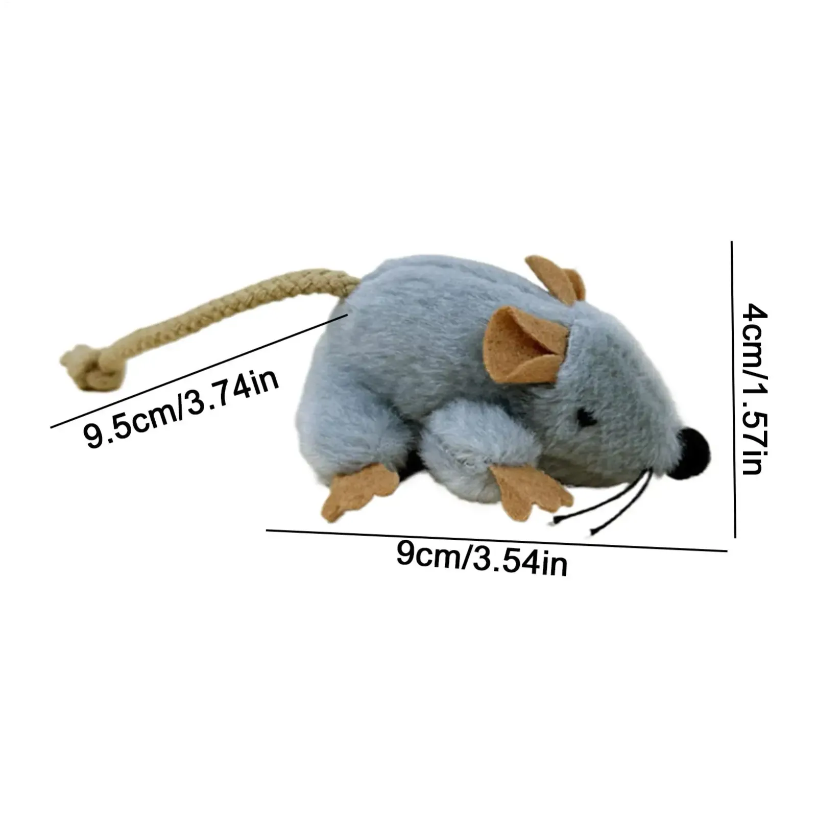 Souris en peluche interactive pour chat, présentation