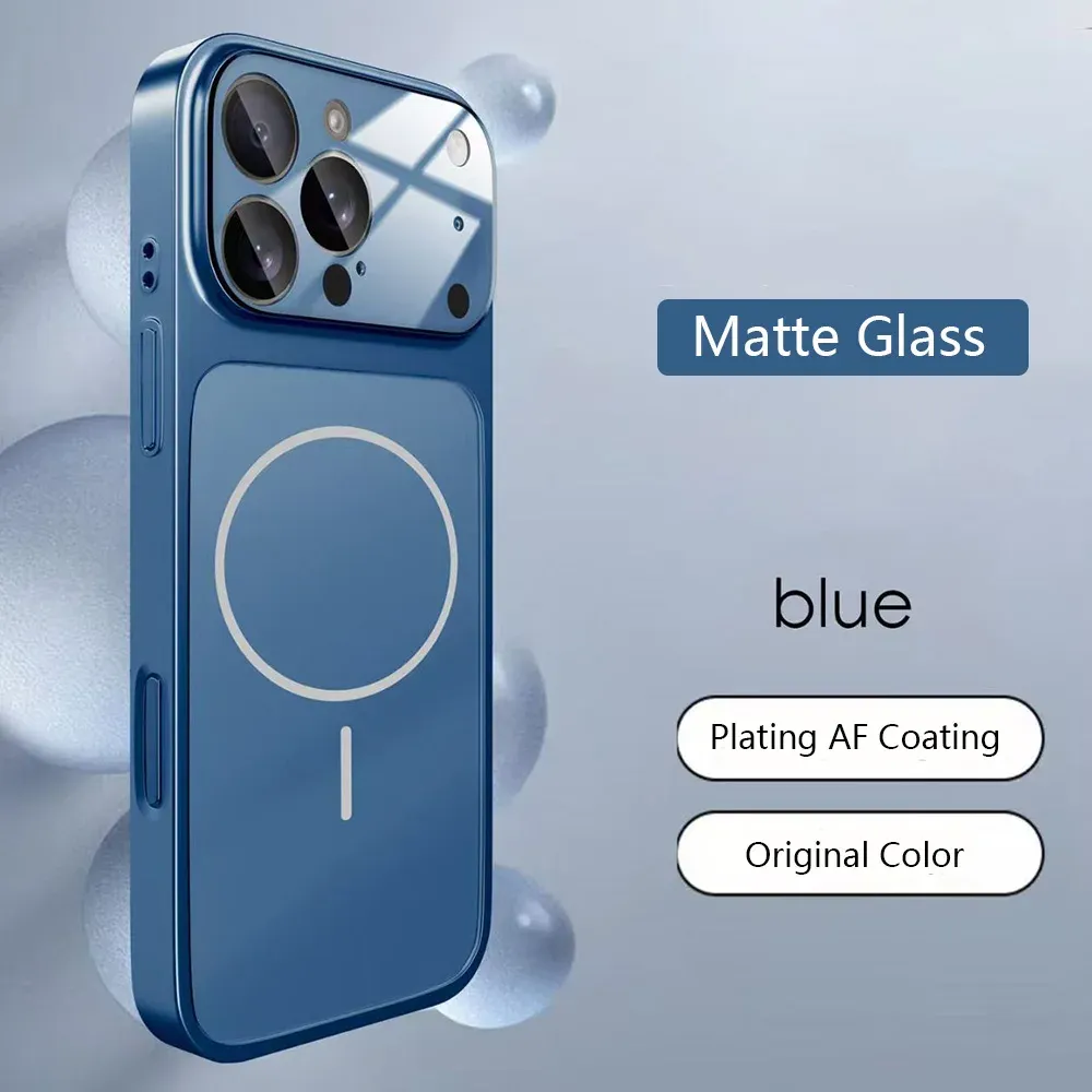 Coque MagSafe à finition mate pour iPhone 17, 16, 15, 14, 13 Pro Max et Air, compatible charge sans fil, bumper magnétique 10