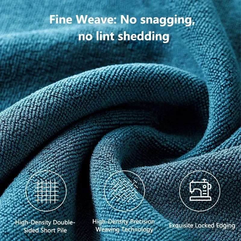 Serviette de nettoyage en microfibre épaisse et douce pour carrosserie, double couche 2
