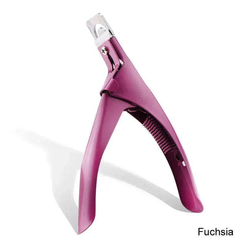 Coupe-ongles professionnel en acier inoxydable de type U, avec coupe-bordure pour ongles acryliques 11
