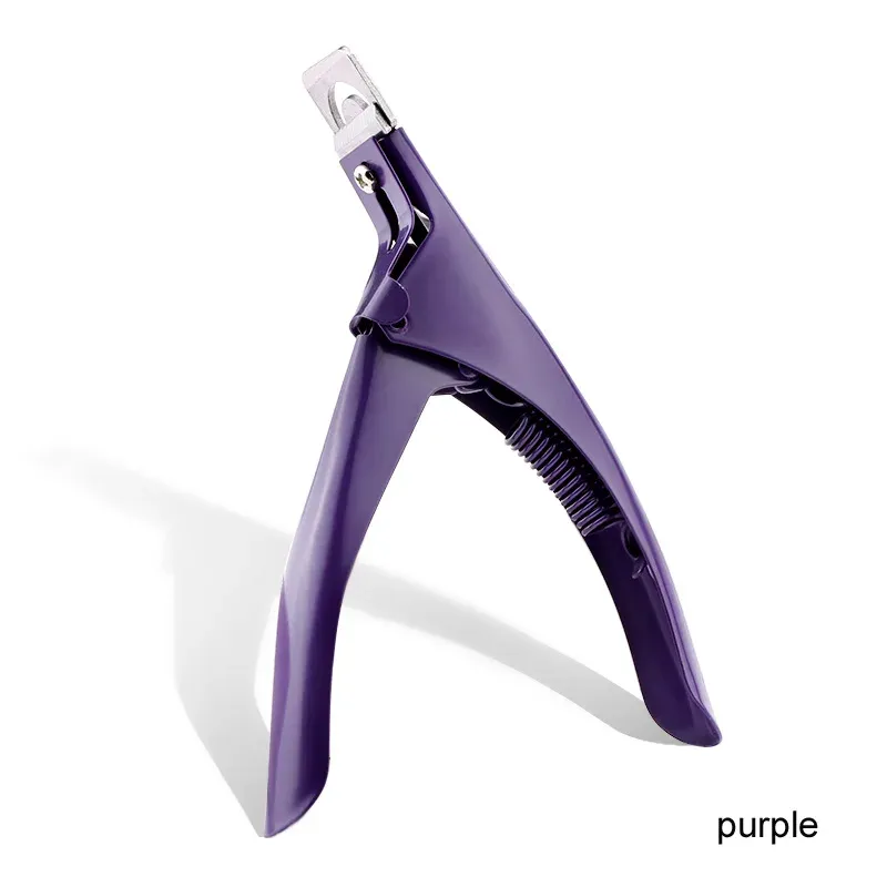 Coupe-ongles professionnel en acier inoxydable de type U, avec coupe-bordure pour ongles acryliques 7
