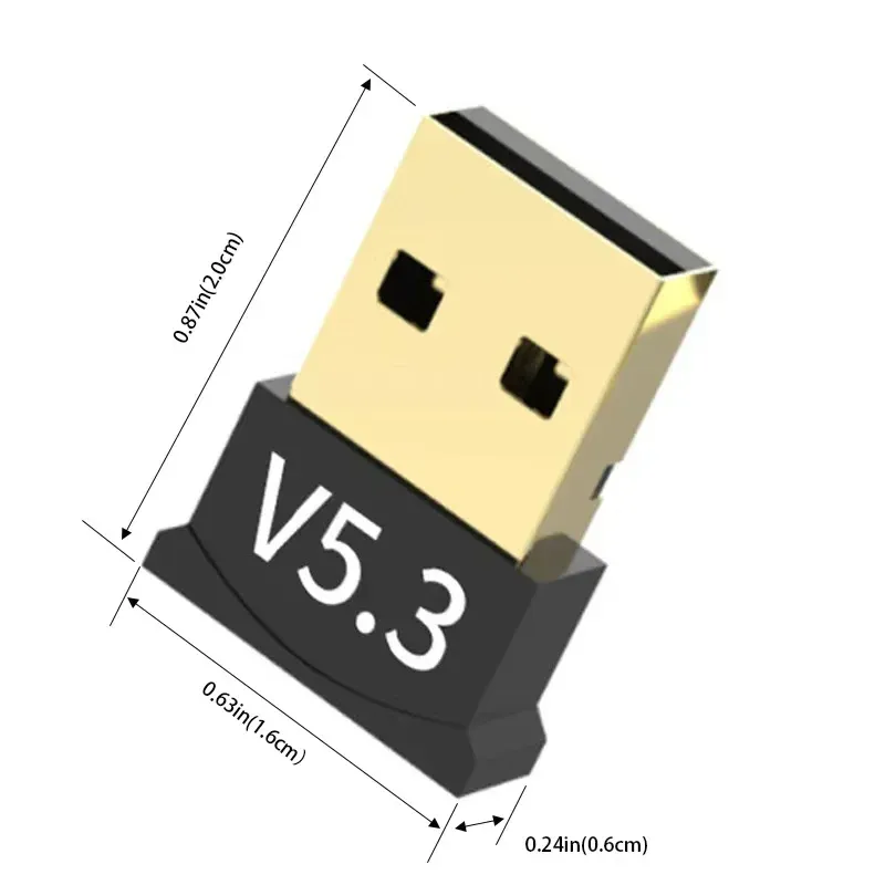 Adaptateur Bluetooth USB 5.3 pour ordinateur de bureau, sans pilote, non compatible avec tous les appareils iOS 2