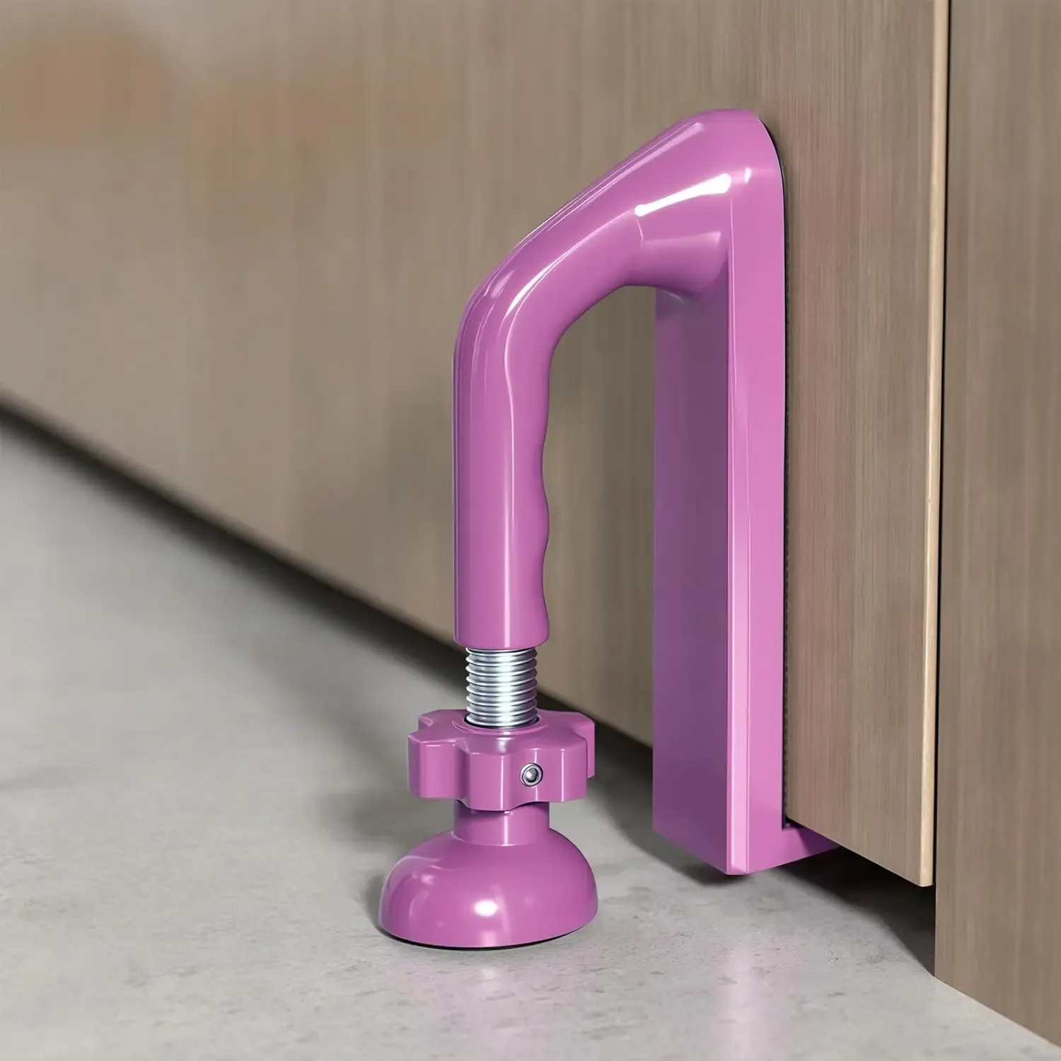 Butoir de porte portable en métal robuste pour voyage, sans perçage, antivol pour hôtel, appartement et maison 10