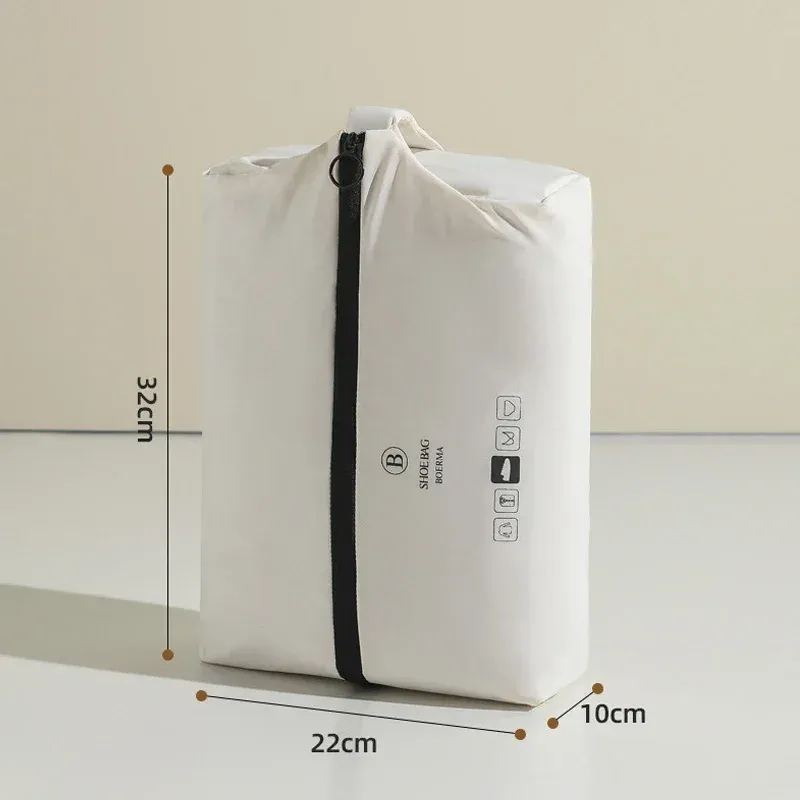 Sac de rangement portable pour chaussures de voyage, étanche, avec fermeture éclair 6