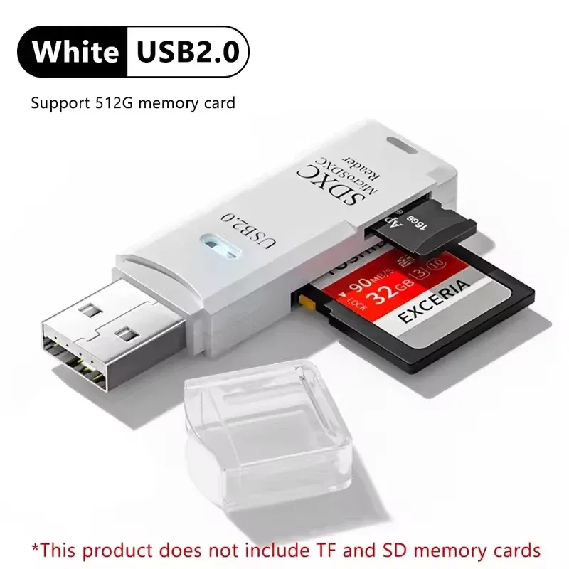 Lecteur de cartes USB 3.0/2.0 2-en-1 compatible cartes SD et TF pour ordinateur, tablette, appareil photo, ordinateur portable et voiture 10