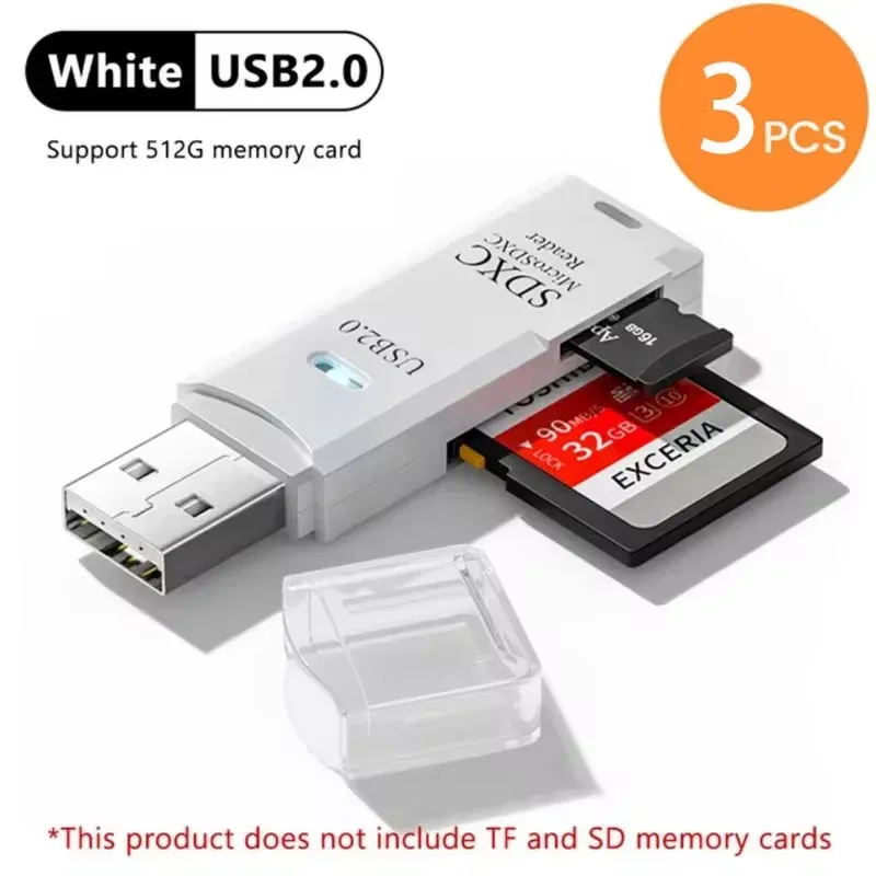 Lecteur de cartes USB 3.0/2.0 2-en-1 compatible cartes SD et TF pour ordinateur, tablette, appareil photo, ordinateur portable et voiture 21