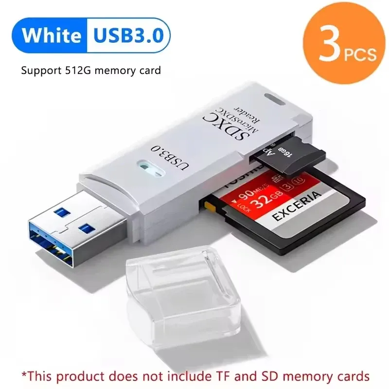 Lecteur de cartes USB 3.0/2.0 2-en-1 compatible cartes SD et TF pour ordinateur, tablette, appareil photo, ordinateur portable et voiture 13