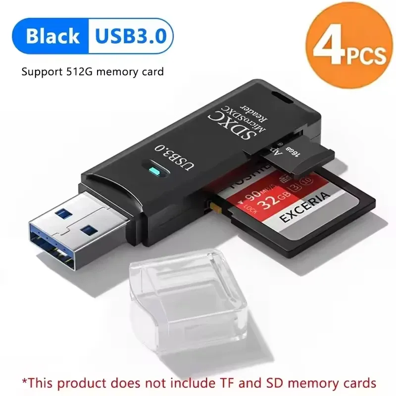 Lecteur de cartes USB 3.0/2.0 2-en-1 compatible cartes SD et TF pour ordinateur, tablette, appareil photo, ordinateur portable et voiture 27