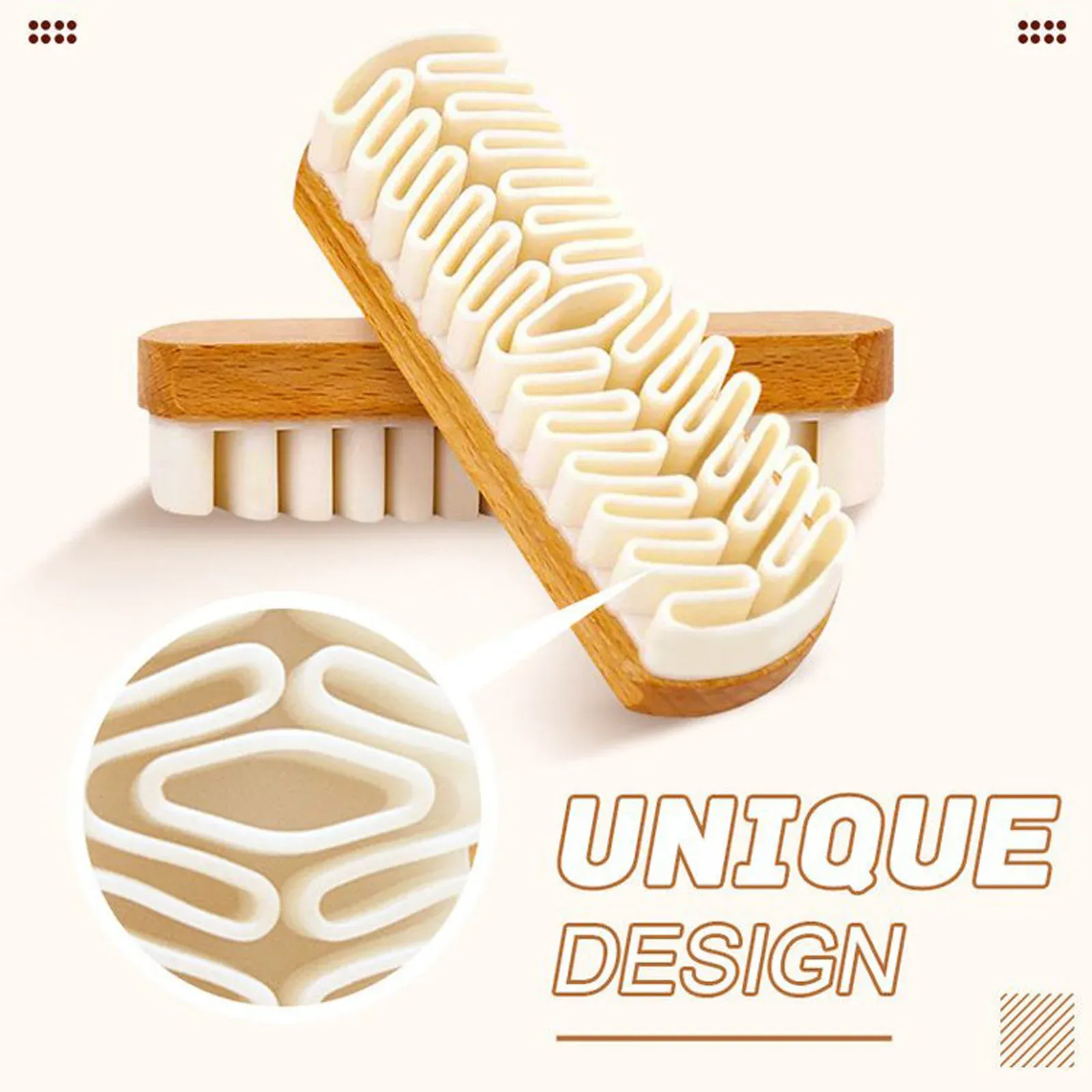 Détail de la brosse en bois de hêtre