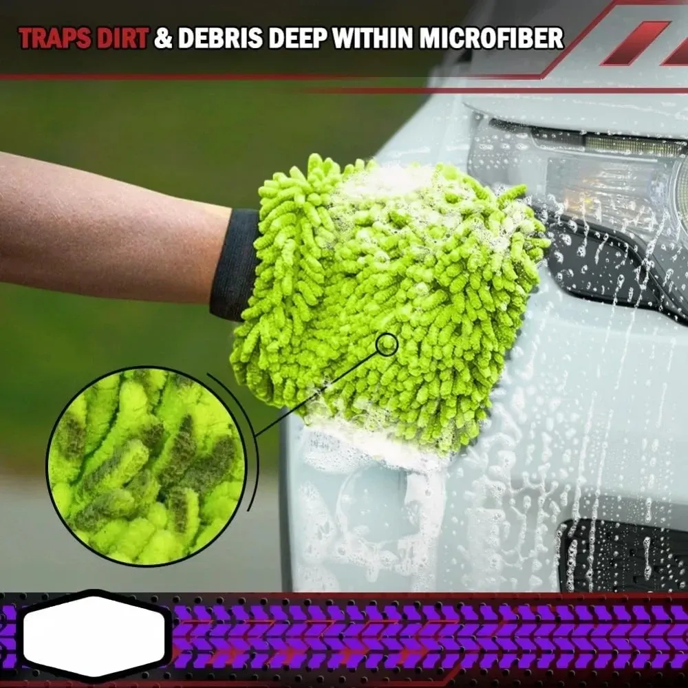 Chiffon en microfibre de nettoyage pour vélos électriques et voitures, lot de 1 ou 2 pièces, sans rayures ni peluches, gant de lavage en microfibre de haute qualité 2