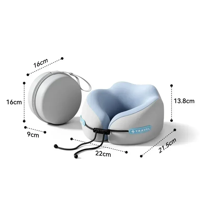 Oreiller cervical en mousse à mémoire de forme en forme de U, pour voyage en avion ou au bureau 6