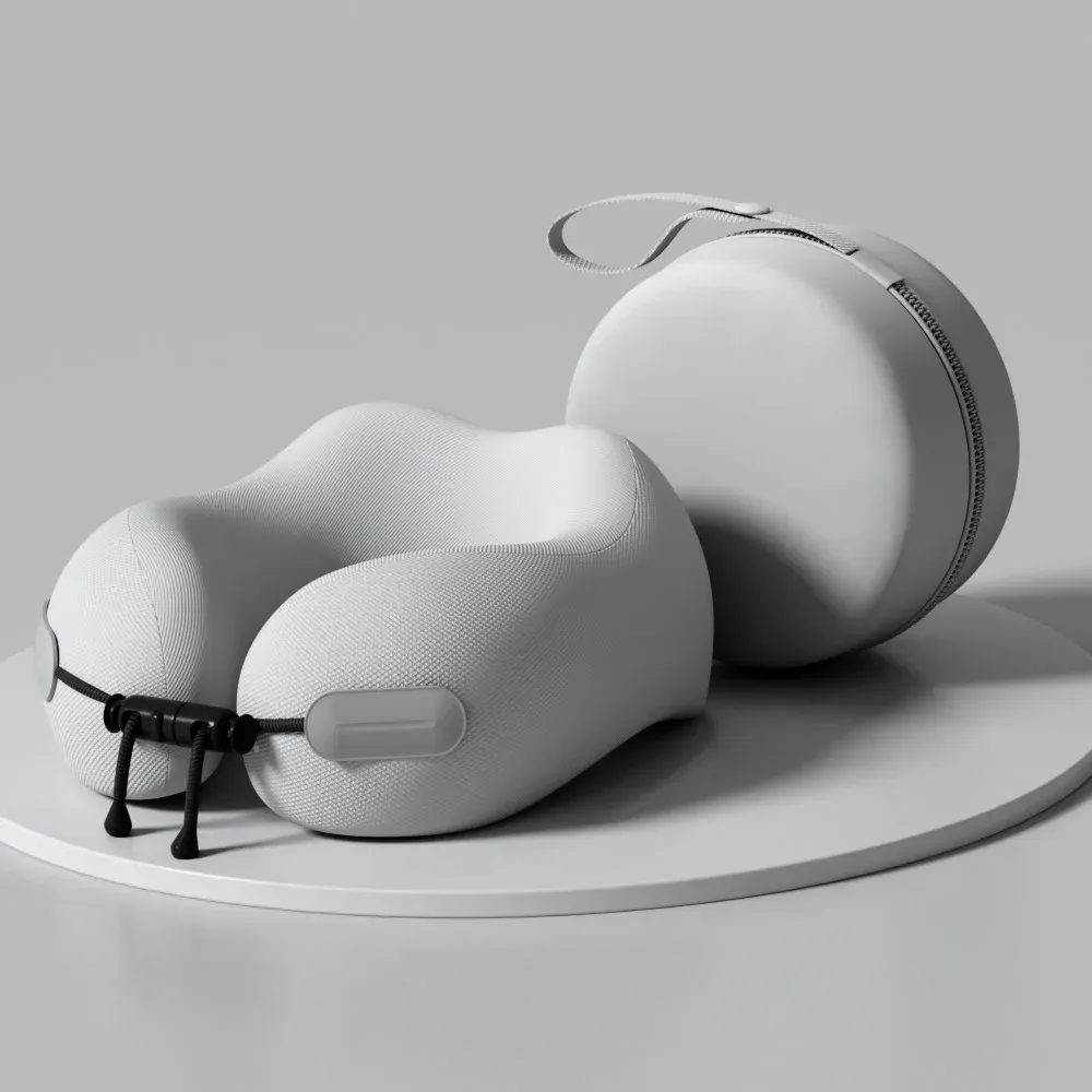 Oreiller cervical en mousse à mémoire de forme en forme de U, pour voyage en avion ou au bureau 7