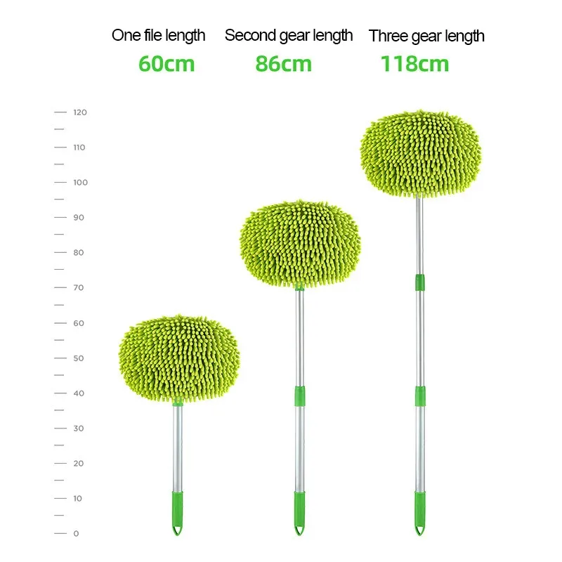 Brosse de nettoyage automobile réglable, extra absorbante, télescopique à long manche, accessoires automobiles 5