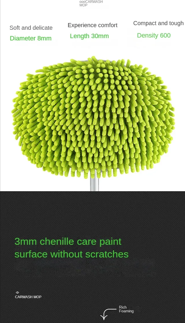 Nettoyage des jantes et de la carrosserie avec la brosse télescopique
