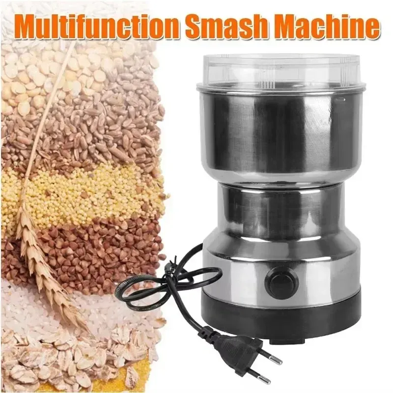 Moulin électrique multifonction à 4 lames en acier inoxydable pour café, noix, graines, épices et céréales 2