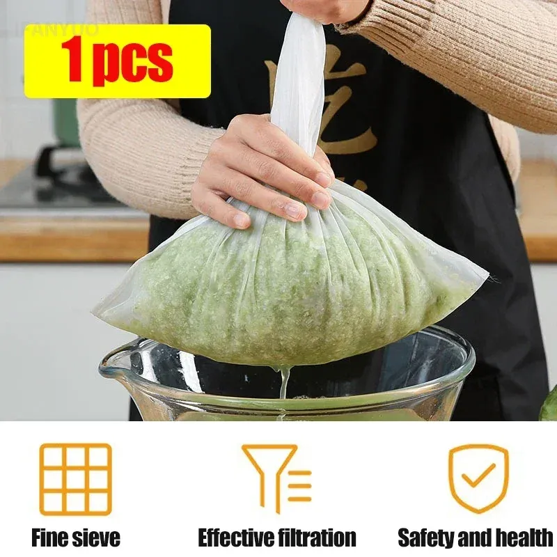 Passoire réutilisable en nylon pour yaourt, thé, fromage, boissons, lait de soja, vin et noix, sac filtrant en maille pour brassage 2