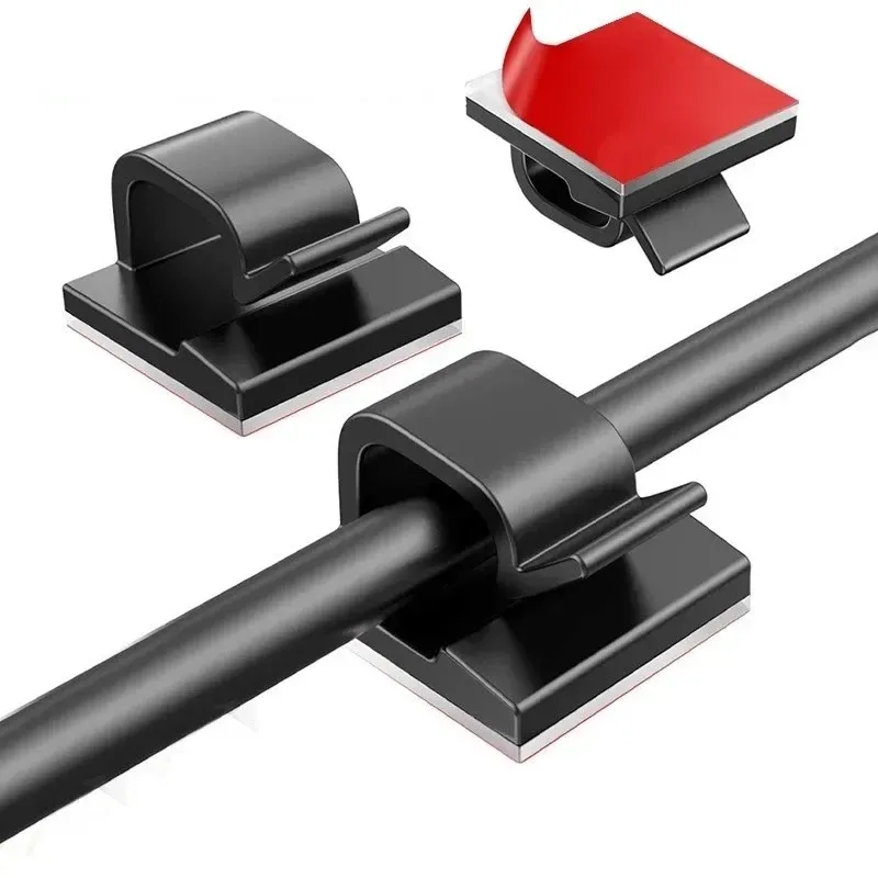 Organisateur de câbles, clips enrouleurs de fil, protection de cordon, gestion de câbles USB, crochets adhésifs, pince de bureau pour voiture, support pour écouteurs et souris