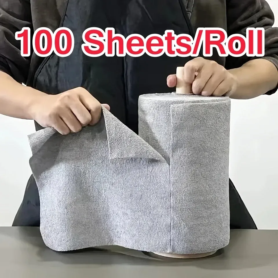 Lingette de cuisine en microfibre réutilisable, double face, pour la vaisselle, les ustensiles et les accessoires de cuisine, déchirable à la main.