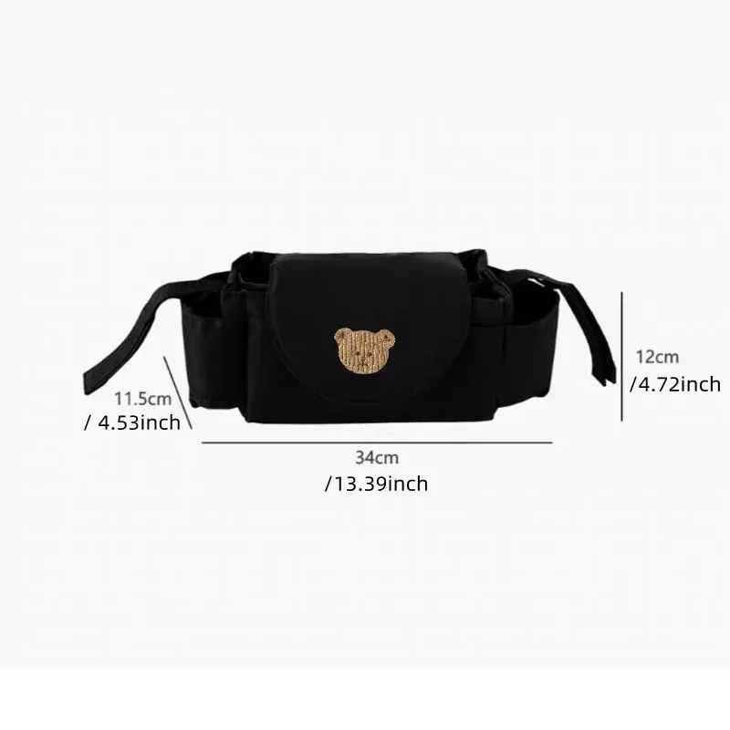 Sac de poussette pour bébé, organisateur de poussette, accessoires pour bébé, porte-gobelet, sac de rangement pour poussette de nouveau-né, sac de voyage portable pour poussettes universelles 6