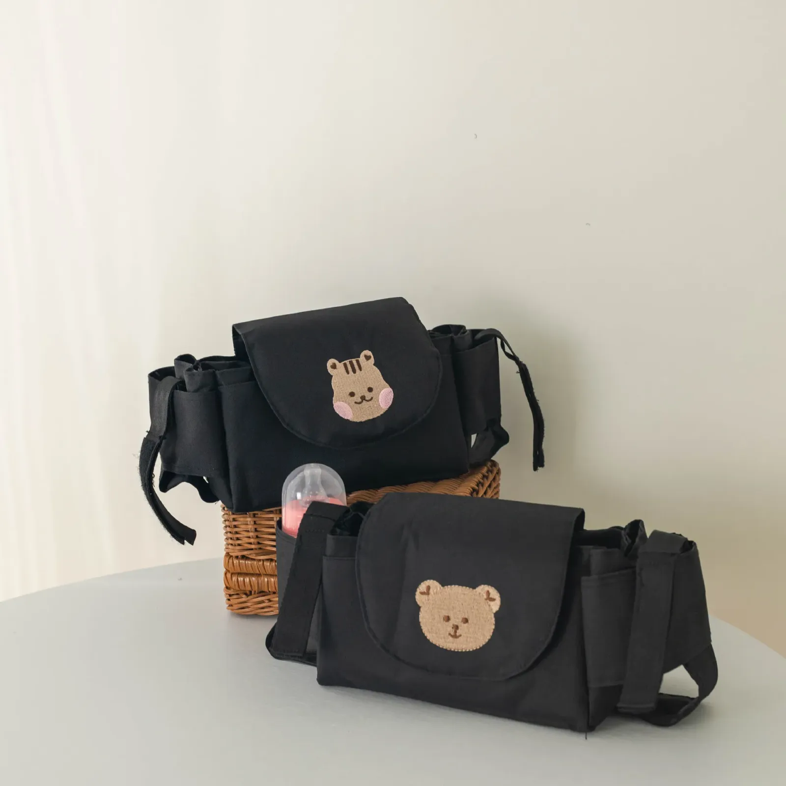 Sac pour poussette en situation d'utilisation