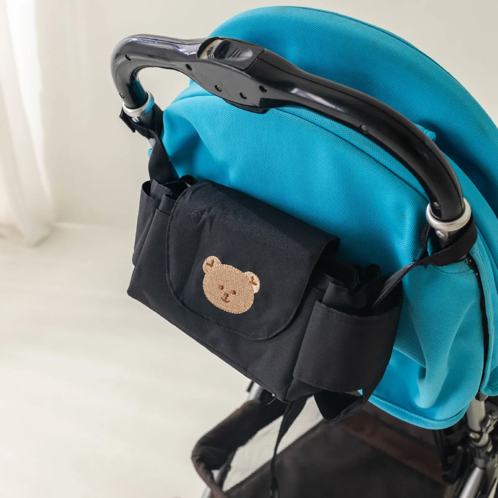 Sac pour poussette, ouverture et accès facile