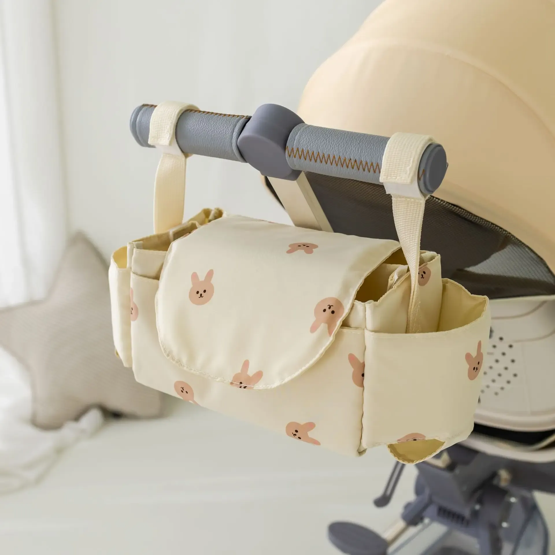 Sac de poussette pour bébé, organisateur de poussette, accessoires pour bébé, porte-gobelet, sac de rangement pour poussette de nouveau-né, sac de voyage portable pour poussettes universelles 11